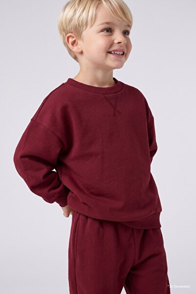 DeFacto Crew Neck Long Sleeve Top Elasticized Leg Bottom 2-Piece Set Baby Boy...