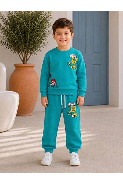 is kids wear Erkek Çocuk Oyuncu Temalı Baskılı Sweatshirt ve Jogger Pantolon ...
