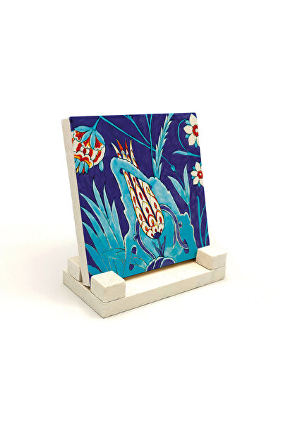 Sadrazam Rüstem Paşa Mosque Tulip Tile Pattern Printed Natural Stone Tabletop...