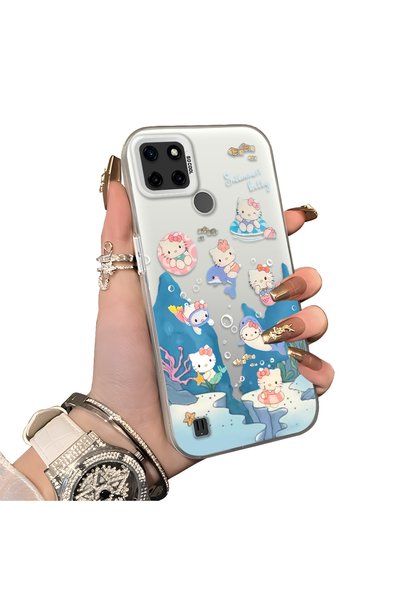 CHICASELUX Realme C21Y/C25Y Compatible Submarine World Cartoon Cat Printed Ph...