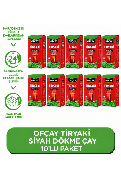 Ofçay Tiryakisine Dökme Siyah Çay 1000Gr 10 Adet