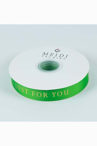 Meidi Packing Meidi Printed Ribbon Textile Just For You - Green / Gilded