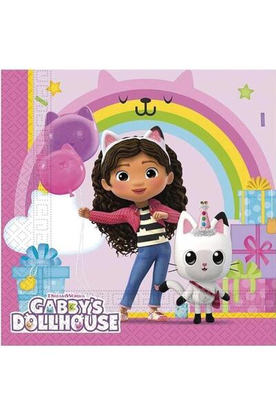 Flippy Σετ 20 χαρτοπετσέτες πάρτι Gabby's Dollhouse, 33x33εκ.