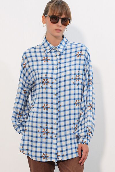 Hiccup Bdart Oversize Long Sleeve Poplin Shirt