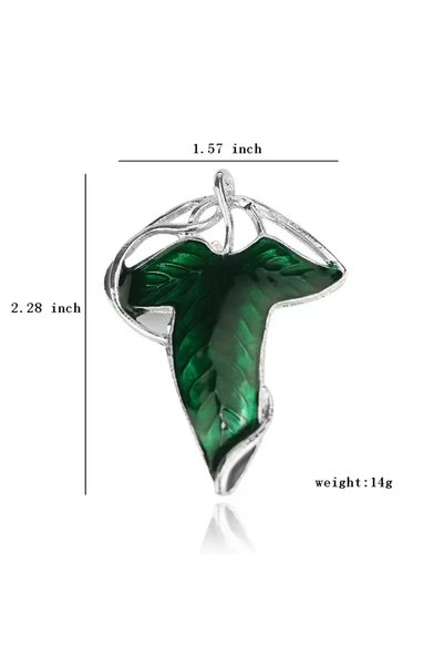 Choice Brooch Fashion Vintage Charm Elf Green Leaf Necklace Elven Pin Brooch ...