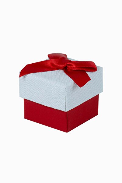 Meidi Packing Meidi Jewelry Box Normal Paper, 4x4x3.5 cm - White / Red - Set ...