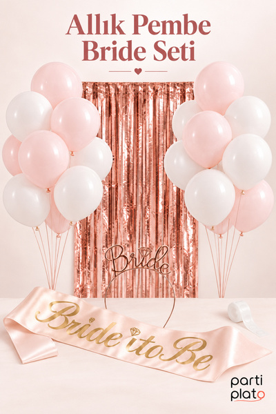 Parti Plato Bachelorette Bride to Be Decoration Set 20 Balloons, Bridal Crown...