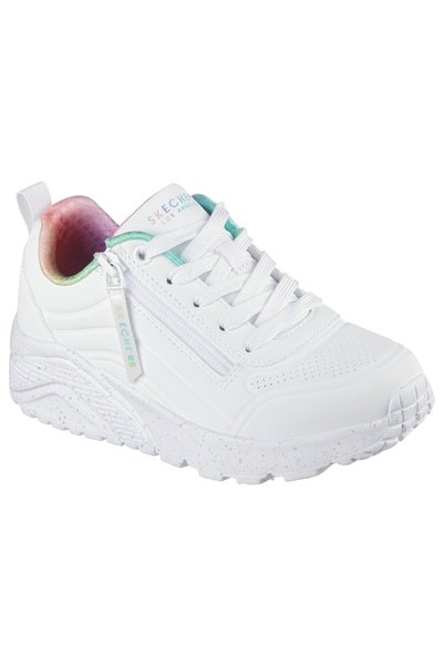 SKECHERS Pantofi copii fete sport UNO LITE VIVID SPLASH 310370L-WHITE/MULTICO...