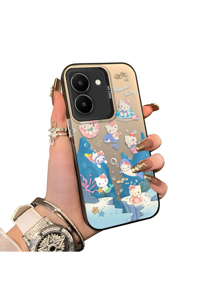 CHICASELUX حافظة هاتف متوافقة مع Vivo Y27 5G/Y27S مطبوعة عليها رسوم كرتونية ع...