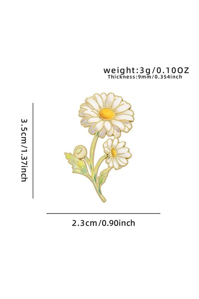 Choice Style 1 Elegant Botanical Enamel Flower Pins, Assorted Plant Lapel Bro...