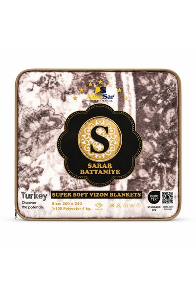 Çeyiz Merkezi Sarar 4KG Kabartmalı Emboss Battaniye Çift Kişilik 200x240 5