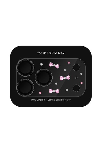 WIWU iPhone 18 Pro Max Uyumlu Magic Merry Shimmer Serisi Taşlı Kamera Lens Ko...