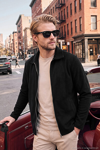 Buratti Anti-Pilling Non-Pilling Zippered Fleece Jacket Men's Fleece Jacket 5...
