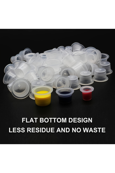 Choice 100pcs M 300 Pcs Disposable Tattoo Ink Cups - Clear Ink Caps in 3 Size...