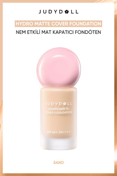 JUDYDOLL Matte Cover Foundation Sand SPF50 | Nem Etkili Mat Fondöten 30g