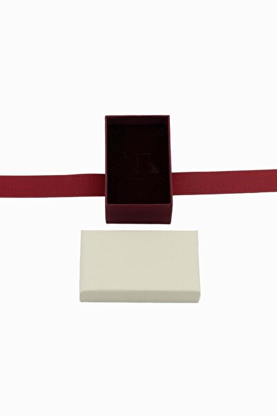 Meidi Packing Meidi Jewelry Box Ribon Down R.D, 5x8x3 cm - Cream / Bordeaux -...