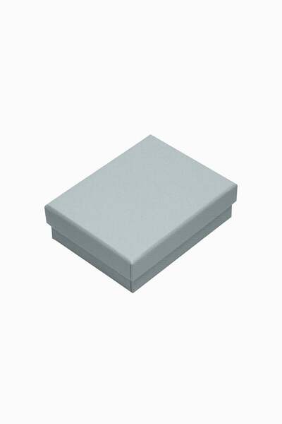 Meidi Packing Meidi Jewelry Box Grey Normal Paper Range, 7x9x3 cm - Grey / Wh...