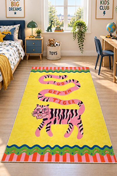 Chilai Home Goget Makinede Yıkanabilir Kaymaz Taban Leke Tutmaz Dijital Salon Halısı Mutfak Halısı Ve Yolluk