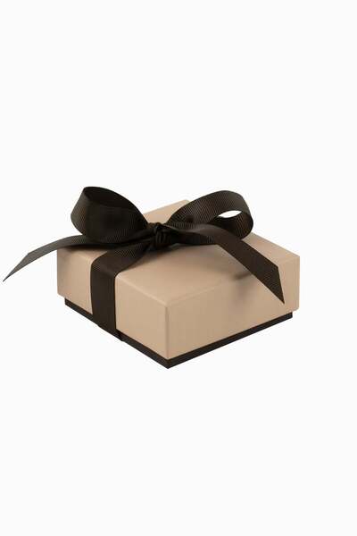 Meidi Packing Meidi Jewelry Box Ribon Down R.D, 8.5x9x3.8 cm - Salmon / Brown...