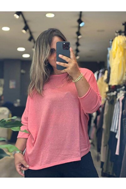 Şeker Portakalım Metallic Textured Relaxed Fit Blouse
