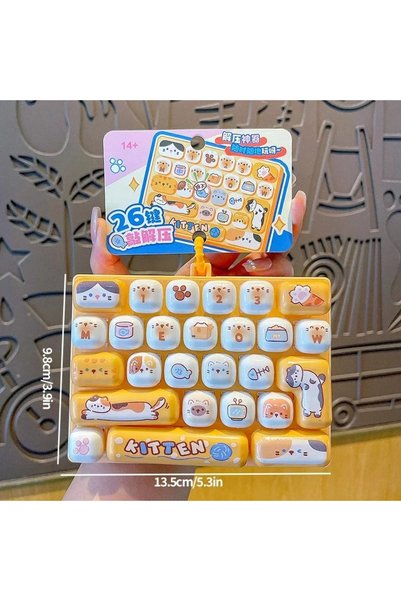 Choice jp-2 26Grid Keycap Clicker Anti Stress Fidget Keyboard Keychain Decomp...
