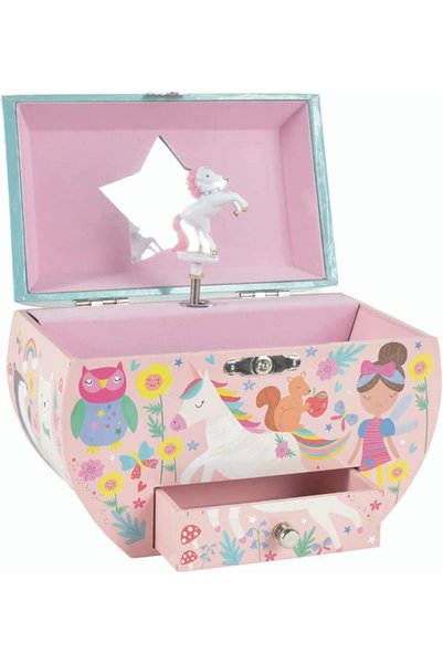 floss and rock Müzikli Oval Mücevher Kutusu / Rainbow Fairy