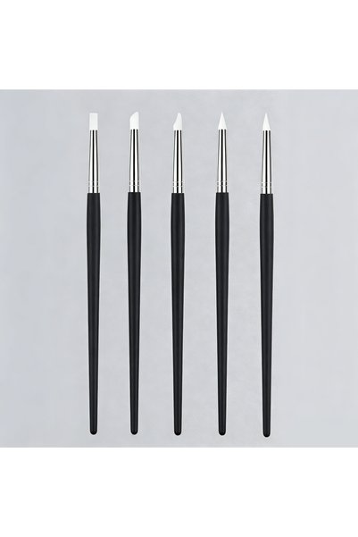 Choice black 5Pcs/Set Professional Silicone Nail Brushes for UV Gel Polish 3D...