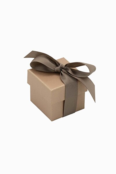 Meidi Packing Meidi Jewelry Box Ribon Down RD, 5x5x4.5 cm - Gilded / Brown - ...