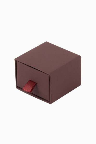 Meidi Packing Meidi Jewelry Box Ring Drawer, 5x5x3.8 cm - Bordeaux - Set of 2...