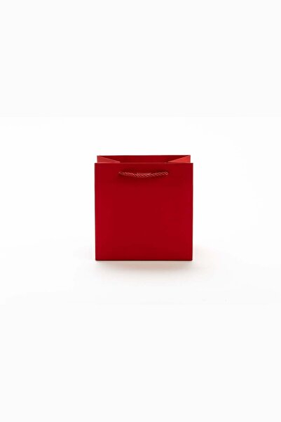 Meidi Packing Meidi Cardboard gift bags 9x11x5 cm Red red handle - Set of 20 ...