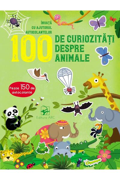 Editura Arc 100 de curiozitati despre animale. Invata cu ajuto