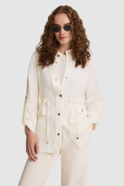 U.S. Polo Assn. Women's Cream Long Sleeve Shirt 50326642-Vr256