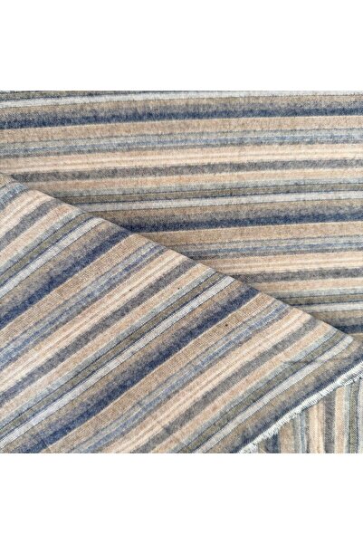 Mona Goods Flannel Fabric Multi-Colored Striped