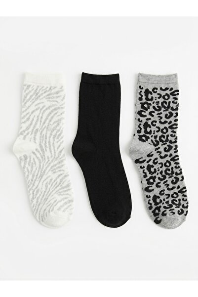 Bamuta Socks 3-Pack Leopard Zebra Plain Patterned Women's Socks