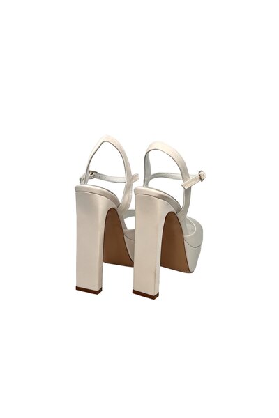 ESMERALDA'S LEGGINGS White Satin 13.5 cm Platform Bridal Shoes