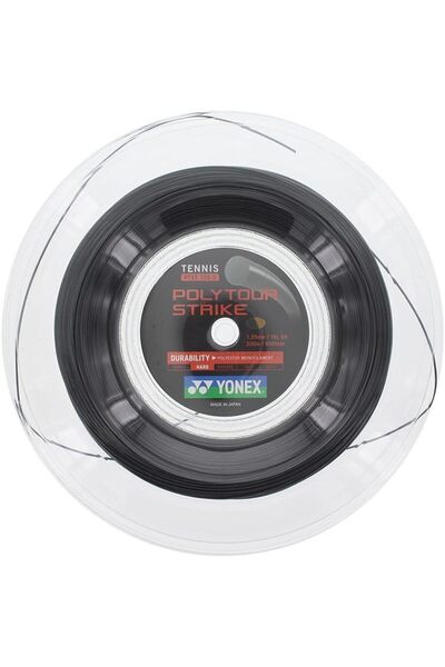 YONEX Unisex – Adult's Poly Tour Strike String Roll 200m-Black Tennis String,...