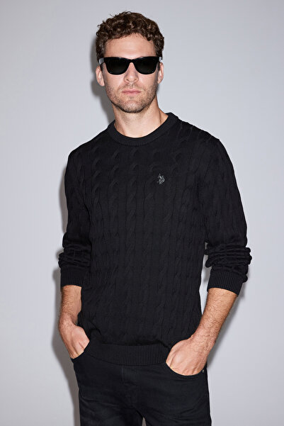 U.S. Polo Assn. Men's Black Sweater 50331237-Vr046