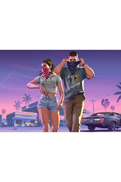 OEM Poster Grand Theft Auto 6 O privire detaliată, 61x90 cm, poster3513
