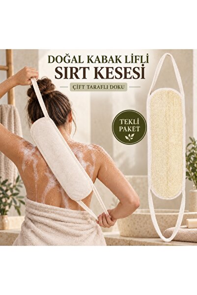 Yelken Baharat Doğal Çift Askılı Sırt Kabak Lifi Kesesi (Tekli Paket)