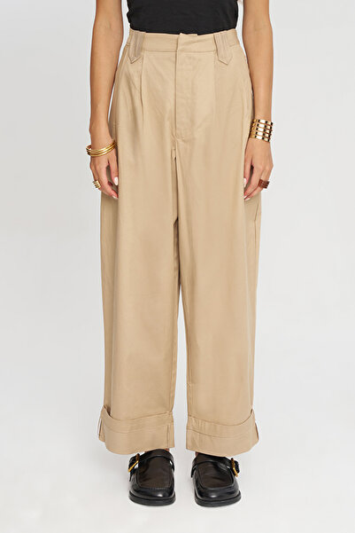 Orfeo Negro Women's Double-Legged Pleated Relaxed Fit Pants