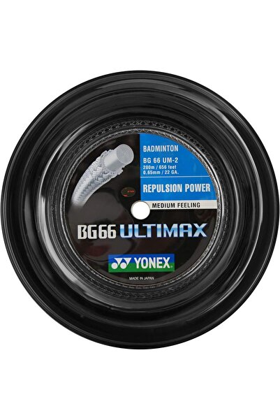YONEX Unisex BG 66 ULTIMAX Black Badminton String, 39 EU