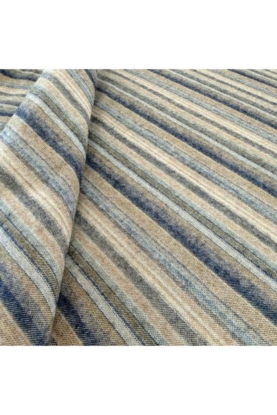 Mona Goods Flannel Fabric Multi-Colored Striped
