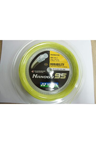 YONEX Nanogy 95 Badminton String 200m Reel-(Flash Yellow)