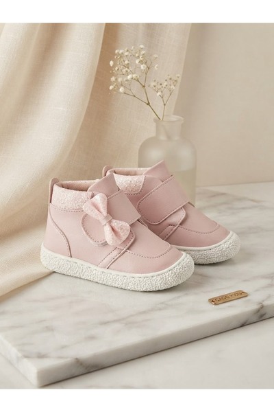 Çago kids Baby Girl Orthopedic Boots Ilkadım Soft Non-Slip Sole Stitched Sole