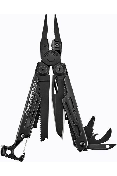 Leatherman Signal Multi-Tool - 19 Tools for Camping & Survival, Black