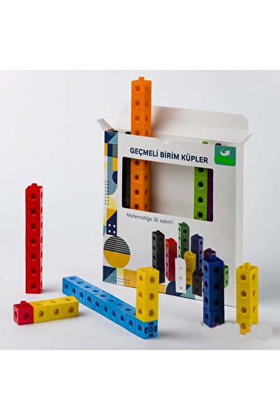 cagdaskids Geçmeli Birim Küpleri 100 Parça (Çok Amaçlı Matematik Cubes)