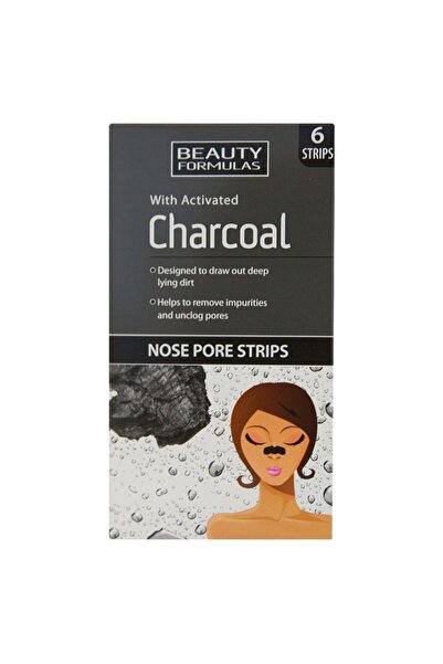BEAUTY FORMULAS Plasturi pentru curățarea porilor cu cărbune activ, 6 bucăți.