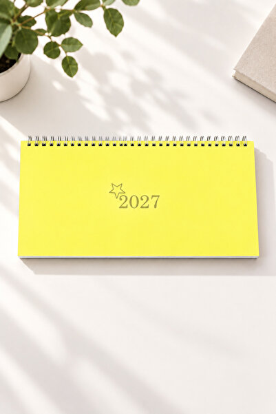 Lizy 2027 Masaüstü Takvim – 16x33 cm, 8 Farklı Trend Renk Masa Sümeni