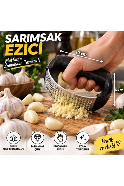 AYSTAR Paslanmaz Çelik Sarımsak Ezic