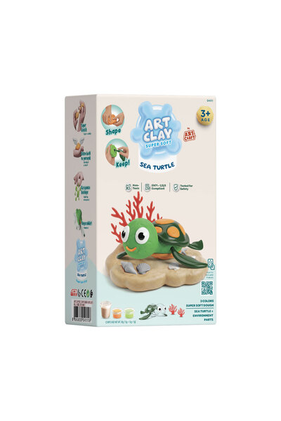 Art Craft Deniz Kaplumbağası - Art Clay Deniz Canlıları Süper Hafif Kil // Ar...